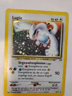 Lugia Neo German Holo Pokemon Card Base Fossil WOTC - Image 1