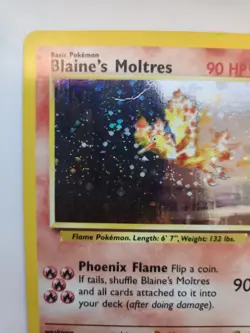 Blaine's Moltres Gym Holo Pokemon Base Card WOTC - Image 3