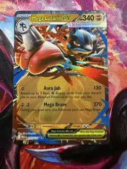 Pokemon TCG Mega Lucario EX 077/132 Me01: Mega Evolution - Image 1