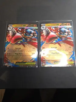 Pokemon TCG Mega Lucario EX 077/132 X2 - Image 1