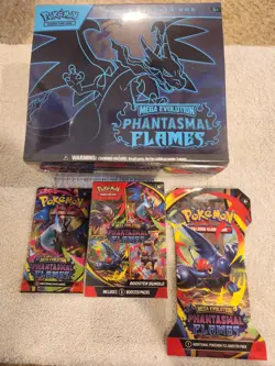 Pokemon Package Mega Evolution Phantasmal Flame ETB & Booster Bundle 2 Packs New - Image 2