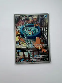 Pokemon Squirtle TCG Stellar Crown Illustration Rare Card 148/142 - Image 1