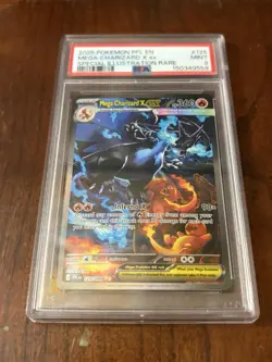 Pokemon Mega Charizard X ex Phantasmal Flames 125/094 Rare Holo PSA 9 - Image 1