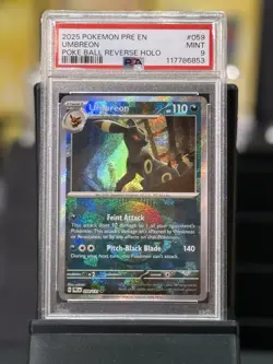 Pokemon Umbreon Rare Reverse Holo Sv: Prismatic Evolutions 059/131 PSA 9 - Image 1