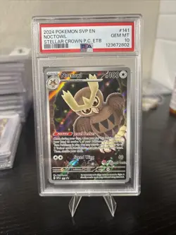 2024 POKEMON SVP EN-SV BLACK STAR PROMO #141 NOCTOWL PSA 10 - Image 1