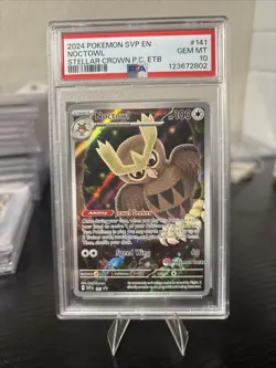 2024 POKEMON SVP EN-SV BLACK STAR PROMO #141 NOCTOWL PSA 10 - Image 2