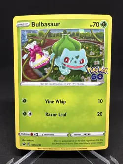 Bulbasaur SWSH231 Black Star Promo Cosmos Holo Sword & Shield: Pokemon Go 2022 - Image 2