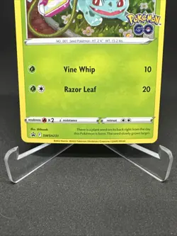 Bulbasaur SWSH231 Black Star Promo Cosmos Holo Sword & Shield: Pokemon Go 2022 - Image 4