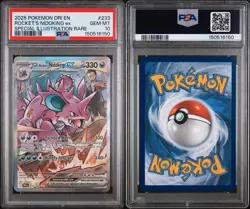2025 POKEMON DRI EN-DESTINED RIVALS #233 TEAM ROCKET'S NIDOKING EX PSA 10 SIR - Image 3