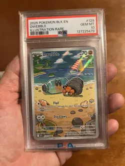 Pokemon TCG - PSA 10 - Dwebble - 129/086 - Black Bolt Illustration Rare Low Pop - Image 2