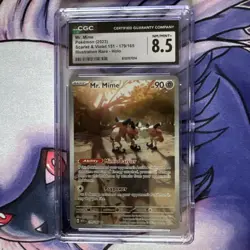 Pokemon Mr. Mime 179/165 Illustration Rare Holo 151 English CGC 8.5 - Image 1