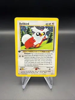 Delibird - 1st Edition - 5/64 Neo Revelation - Pokemon TCG - 2001 - NM/Mint - Image 1
