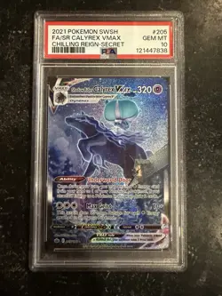 Shadow Rider Calyrex VMAX (Alt Art Secret) 205/198 Chilling Reign Holo PSA 10 - Image 1