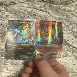 Pokemon M Charizard EX Foil Wild Blaze & Crimson Dive 2 Card Lot - Image 1