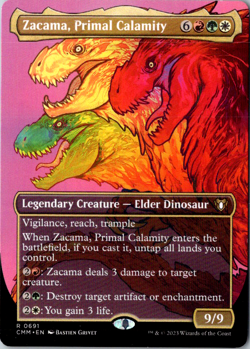 Zacama, Primal Calamity (Borderless) R Commander Masters 691 Near Mint - Image 1