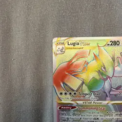 Lugia VSTAR 202/195 SWSH12: Silver Tempest Rainbow Secret Rare Pokemon Card - Image 4
