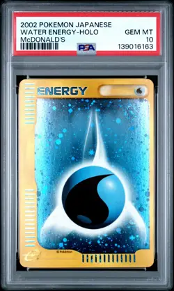 2002 POKEMON JPN MCDONALD'S WATER ENERGY-HOLO PSA 10 - Image 1