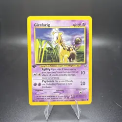 1st Edition Pokemon Girafarig 58/111 - Neo Genesis - Near Mint NM -c - Image 1