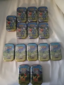 🔥👀📈Pokemon Mega Evolution Ascended Heroes 14 Sealed Mini Tins. 📈👀🔥 - Image 1