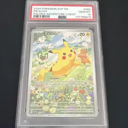 Pikachu 088 Black Star Promo Pokemon S&V Paldea Adventure Chest PSA 10 - Image 1