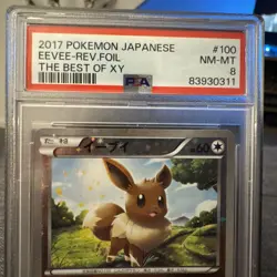 PSA 8 Eevee Reverse Holo 100/171 Pokemon The Best Of XY Japanese 2017 - Image 2