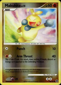 Makuhita 78/106 Reverse Holo DP Great Encounters Pokemon - Image 1