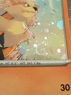 Pokemon Tcg SV Arcanine 011 black star promo With Large Holo Swirl - Image 1