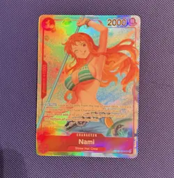One Piece OP01-016 Romance Dawn Nami Pre-Errata Alt Alpha " Reveal 1 " - Image 1
