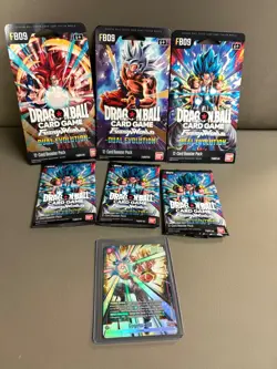dragon ball card fusion world gogeto fb09-007 plus open packs - Image 1