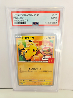 PSA 9 Pikachu 020/M-P – McDonald’s Promo – Japanese Pokemon Card - 'Burgerchu' - Image 1