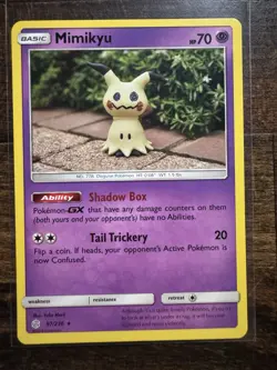 Mimikyu 97/236 - Cosmic Eclipse Non Holo Rare Pokemon Card NM - Image 1