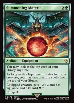 1x Summoning Materia NM Eng MTG - Commander Final Fantasy - Image 1