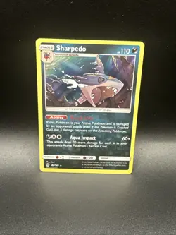 Pokemon Sharpedo 82/149 Sun And Moon Base Set Holo - Image 1