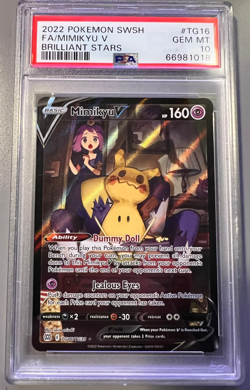 Pokemon TCG Mimikyu V TG16/TG30 Brilliant Stars PSA 10 GEM MINT - Image 1