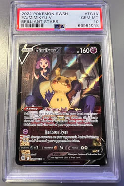 Pokemon TCG Mimikyu V TG16/TG30 Brilliant Stars PSA 10 GEM MINT - Image 2