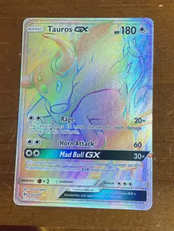 Pokemon Tauros GX 156/149 Rainbow Secret Rare Sun & Moon NM/M - Image 1
