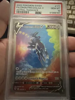 Pokemon 2022 Origin Forme Dialga V 177 Full Art Astral Radiance GEM MINT PSA 10 - Image 1