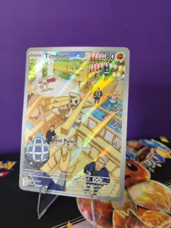 Pokemon TCG Timburr 183/167 Illustration Rare Holo Twilight Masquerade Card - Image 1