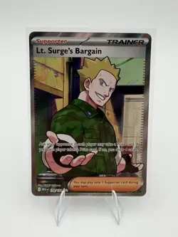 Lt. Surge's Bargain 170/132 Ultra Rare Full Art Pokemon Mega Evolution NM - Image 1