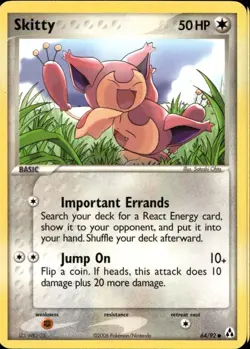 Skitty 64/92 Common EX Legend Maker Pokemon - Image 1
