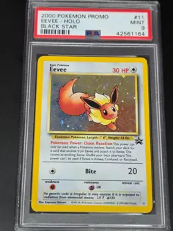 Vintage Pokemon Eevee #11 Black Star Promo Holo PSA 9 - Image 1