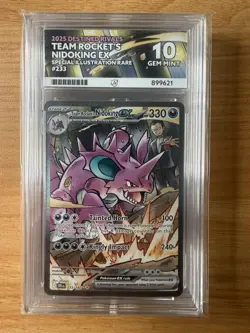 Pokemon Team Rocket's Nidoking EX 233/182 ACE 10 Destined Rivals SIR - Image 1