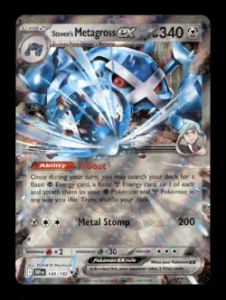 Steven's Metagross ex 145/182 Double Rare Destined Rivals Pokemon Holo - Image 1