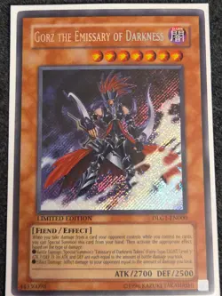 YuGiOh! - Gorz the Emissary of Darkness DLG1-EN000 Limited Secret VLP - Image 1