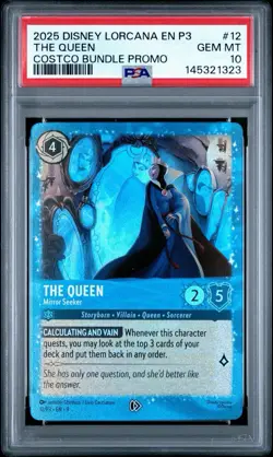 Lorcana English The Queen - Mirror Seeker Costco Promo#12/P3 PSA 10 Gem Mint - Image 1