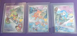 Pokemon 1st Partner Illustration Collections Turtwig #40 Chimchar #41 Piplup #42 - Image 1