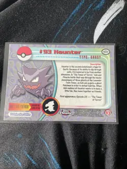 2000 Topps Pokemon Tv Animation Edition Blue Foil Card #93 Haunter - Image 2