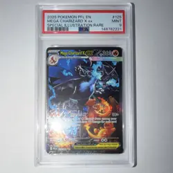 Pokemon Mega Charizard X ex 125/094 PSA 9 Phantasmal Flames Illustration Rare - Image 1