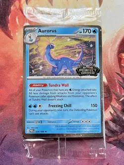 Pokemon Aurorus Perfect Order STAMPED Promo Cosmos Holo Card #24 SEALED 🦕 - Image 1