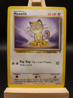 Pokemon Uncommon Card : Meowth 53/110 ( Legendary Collection Set) - Image 1